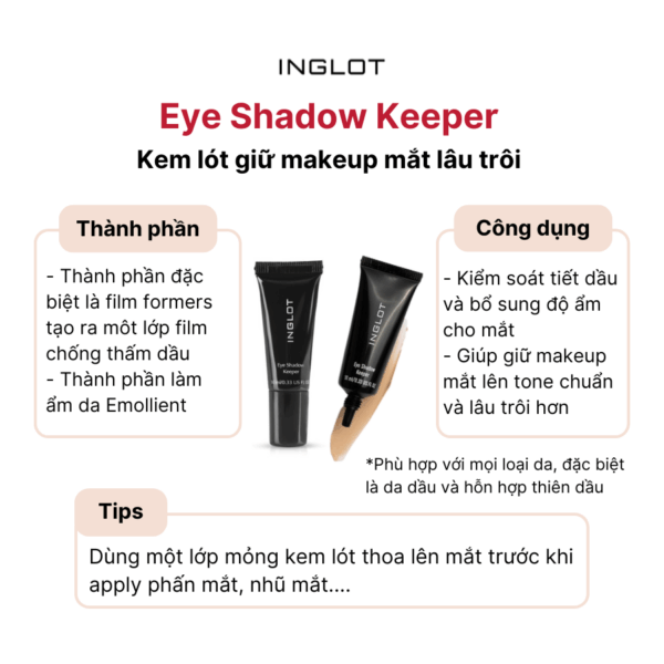Kem Lót Mắt Inglot Eye Shadow Keeper 10ml - Image 9