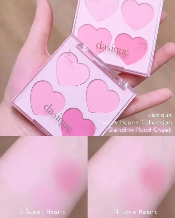 Má Hồng Dasique Blending Mood Cheek 4 Ô Sweet Heart Edition - Image 2