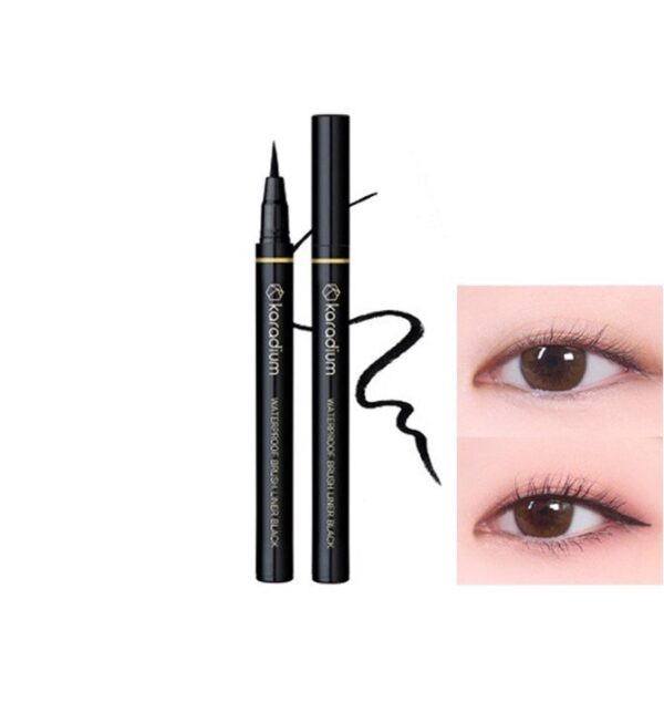 Kẻ Mắt Nước Karadium Waterproof Brush Liner Black - Image 3