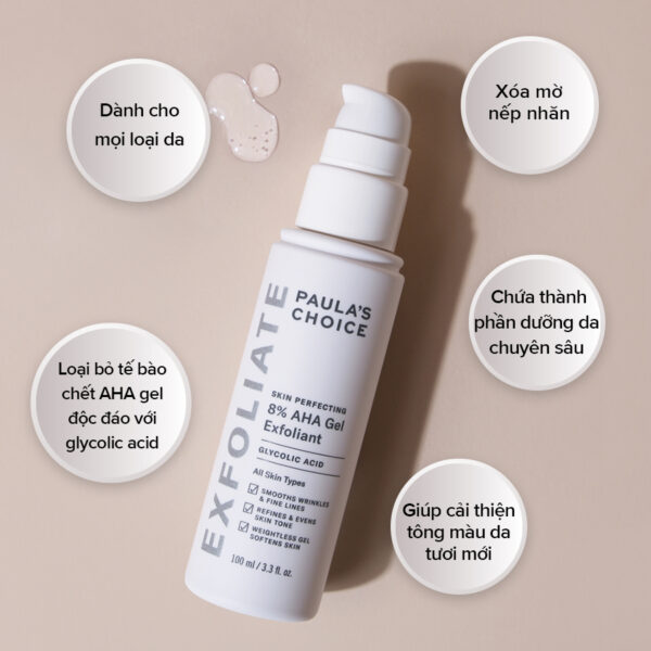[CHIẾT KHẤU 20%] Tẩy Da Chết Paula’s Choice Skin Perfecting 8% AHA Gel 100ml - Image 2