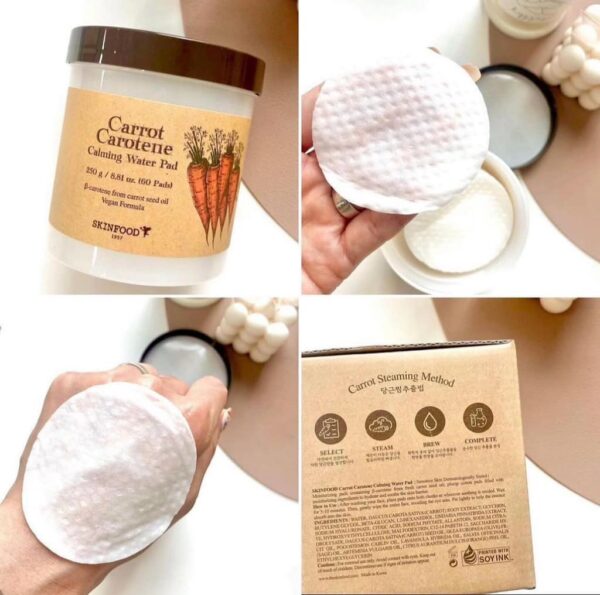 Toner Pad SKINFOOD Cà Rốt Carotene 60 Miếng 250g - Image 5