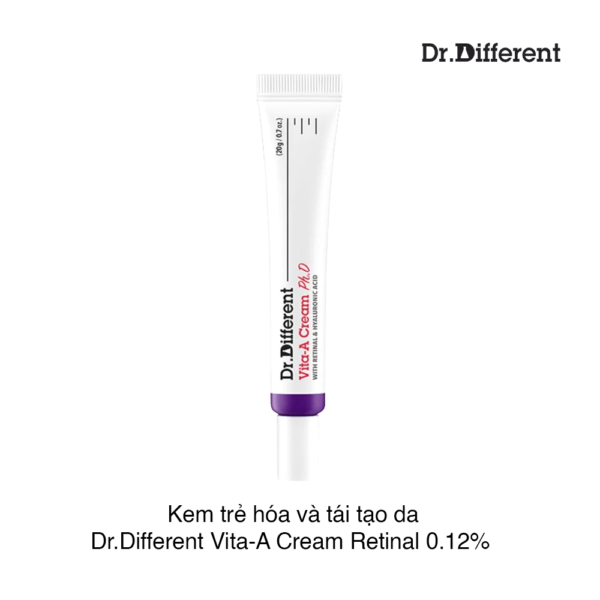 Kem Dưỡng Dr.Different Vita-A Cream Ph.D Retinal 0.12% - Image 4