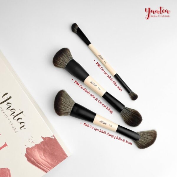 Bộ cọ Jessup x Yaatea Limited Edition Peach Dust 7c + 2 mút - Image 7