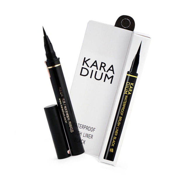 Kẻ Mắt Nước Karadium Waterproof Brush Liner Black - Image 8