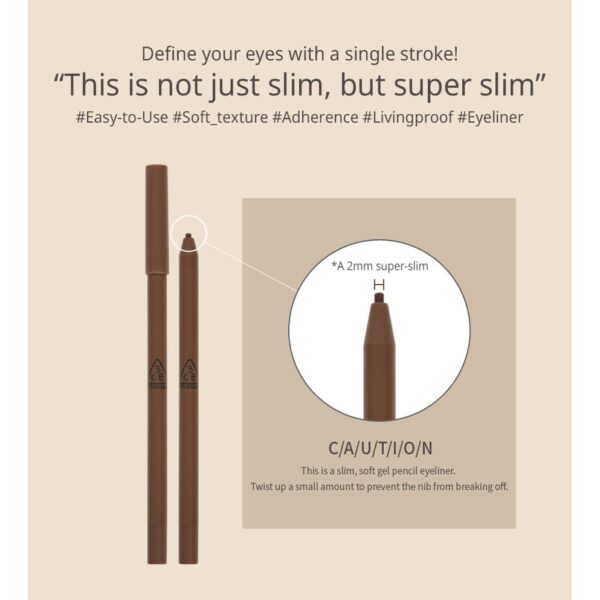 Chì Kẻ Mắt 3CE Super Slim Waterproof XT - Image 2