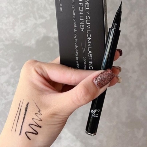 Kẻ Mắt Extremely Slim Brush Pen Liner MC - Deep Black - Image 3