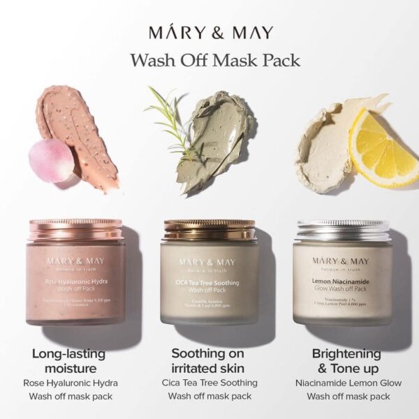 Mặt Nạ Đất Sét Mary & May Wash Off Pack 125g - Image 6