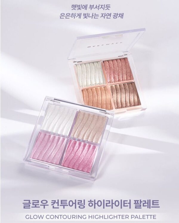 Bảng Highlight 4 Ô WAKEMAKE Glow Palette 7.8G - Image 2