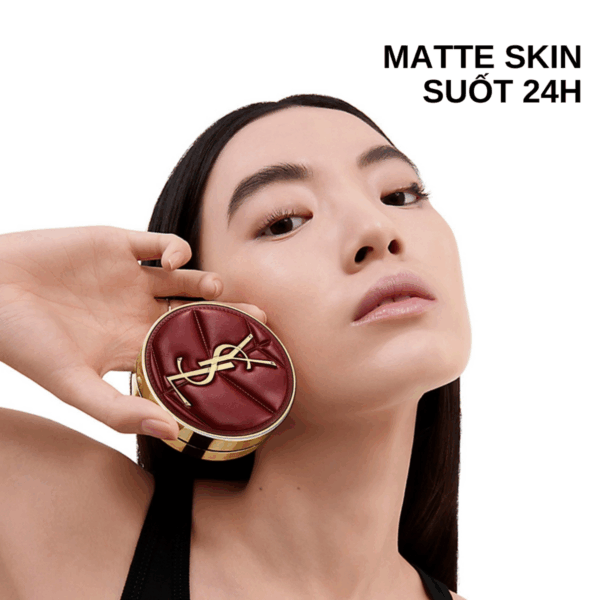 Cushion YSL Couture Vỏ Da Đỏ Box Đen SPF23 - Image 4