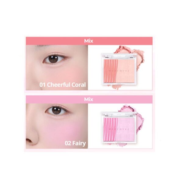 Má Hồng WAKEMAKE Sheer Layering Dual Blusher - Image 4