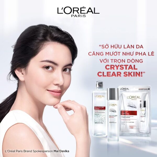 Nước Tẩy trang L'oreal Revitalift Crystal Purifying Micellar Water 95ml - Image 4