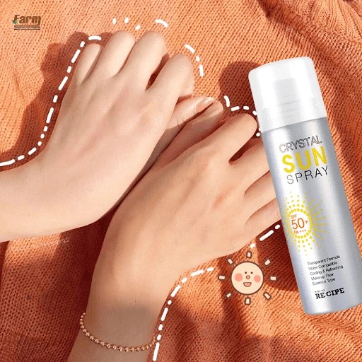 Xịt Chống Nắng Re:Cipe Crystal Sun Spray SPF 50 150ml - Image 3