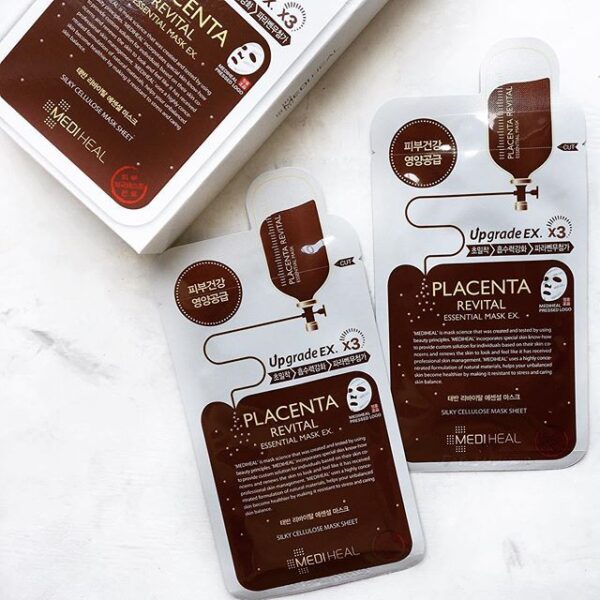 Mặt Nạ Mediheal Placenta Revital Essential Mask EX 5 Miếng - Image 3