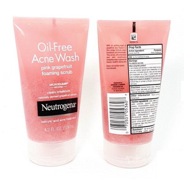 Sữa Rửa Mặt Neutrogena Oil Free Acne Wash Foaming Scrub 124ml - Image 3