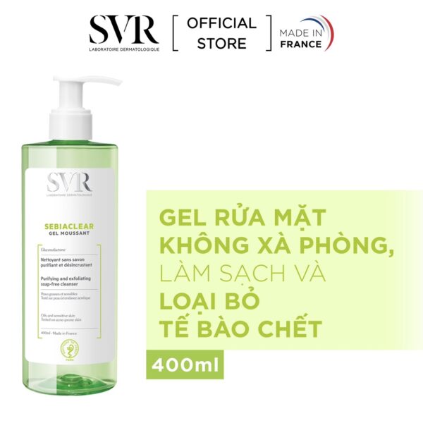 SRM SVR Sebiaclear Gel Moussant 400ml CT - Image 2