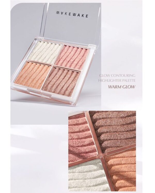Bảng Highlight 4 Ô WAKEMAKE Glow Palette 7.8G - Image 4