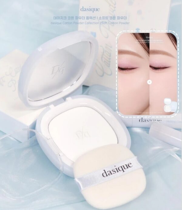 Phấn Nén Dasique Soft Cotton Powder 4g - Image 5