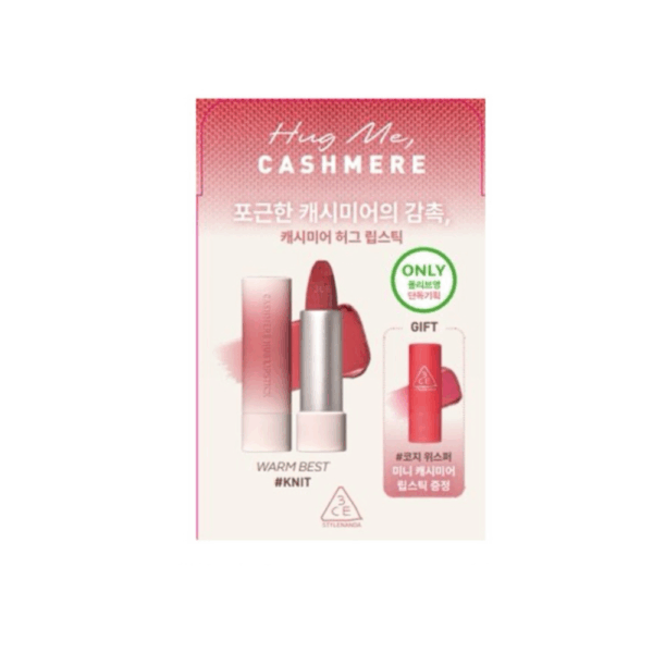 Set 2 Son Thỏi 3CE Cashmere Hug 3.5g + 1.5g