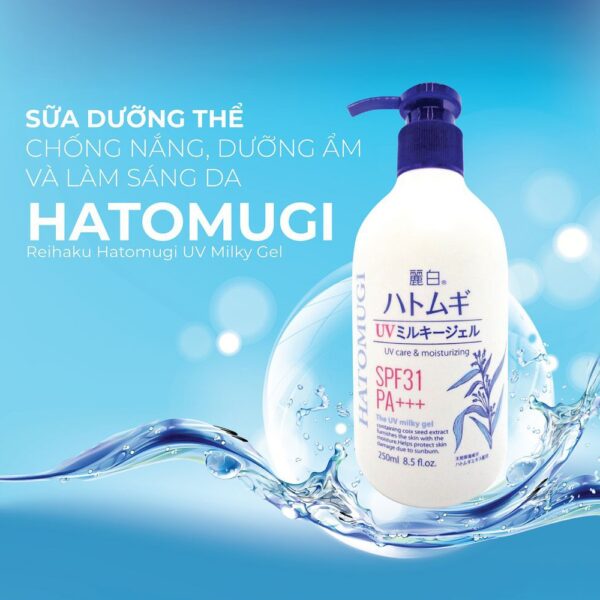Sữa Dưỡng Thể Chống Nắng Hatomugi Milky Gel SPF31 PA+++ 250ML - Image 5