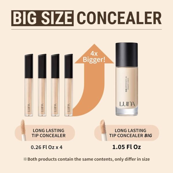 Che Khuyết Điểm Luna Longlasting Tip Concealer Big Size 30g - Image 6
