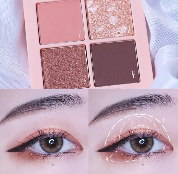 Màu Mắt 4 Ô Blackrouge Heart Lock - Image 2