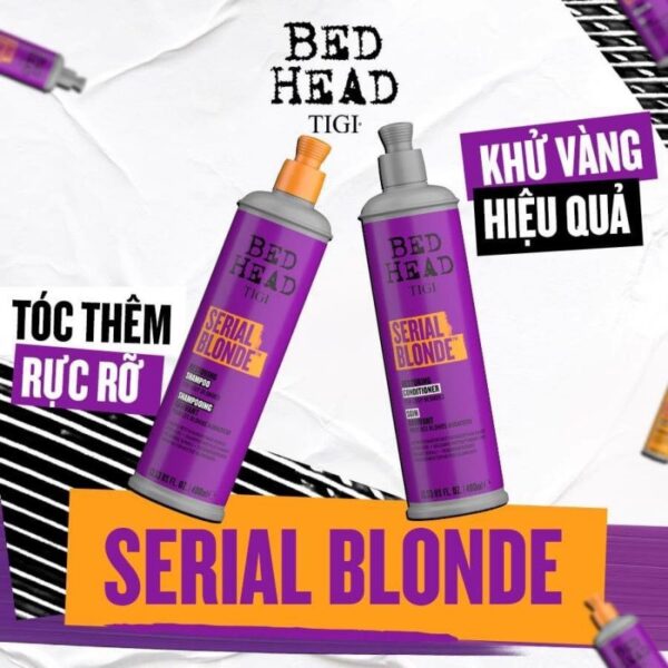 Dầu Gội Xả TiGi Serial Blonde Restoring 400ml - Image 4