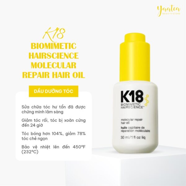 Dầu Dưỡng Tóc K18 Biomimetic Hairscience 30ml - Image 5