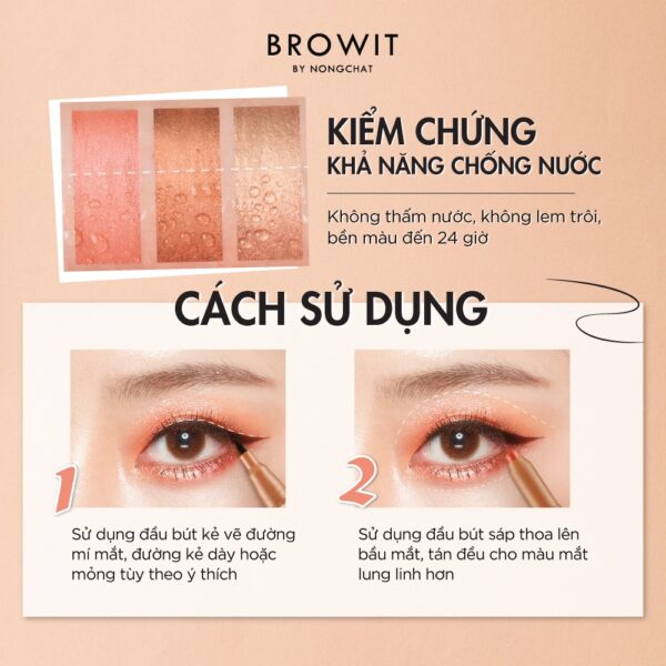 Bút Kẻ Mắt + Nhũ Mắt Nong Chat - Image 5