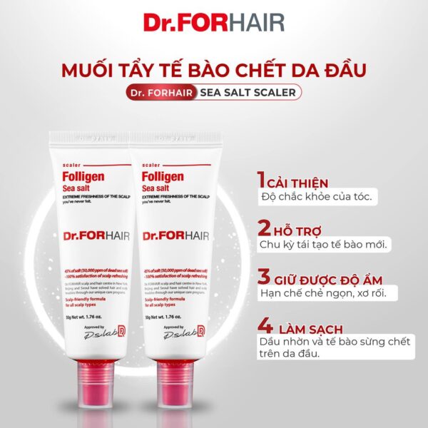 Muối Tẩy Tế Bào Chết Da Đầu Dr.Forhair Salt Scaler Folligen - Image 4