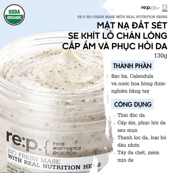 Mặt Nạ đất sét REP Bio Fresh Mask 130g - Image 4