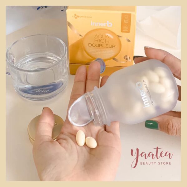 Viên Uống Cấp Nước, Bổ Sung Collagen, Bảo Vệ Da Khỏi Tia UV Innerb Aqua Rich DoubleUp 70 Viên - Image 4
