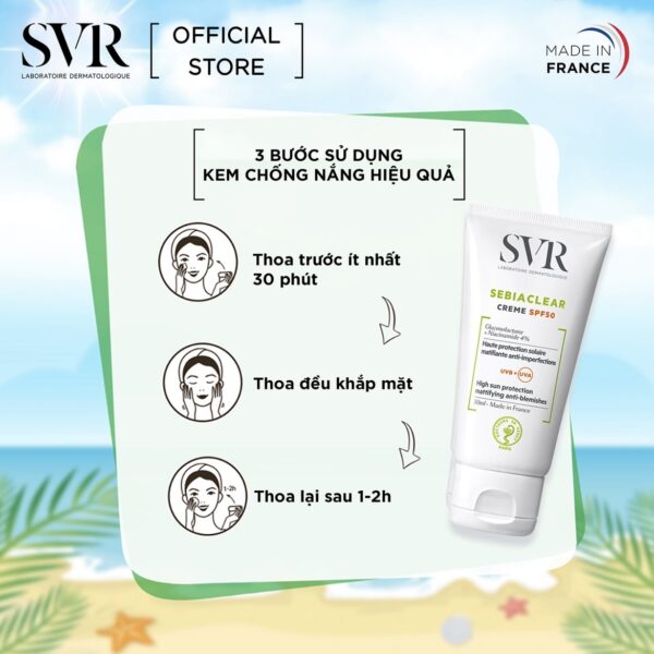 KCN SVR Sebiaclear Crème SPF 50 50ml CT - Image 3