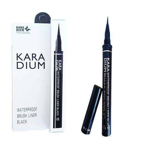 Kẻ Mắt Nước Karadium Waterproof Brush Liner Black - Image 7