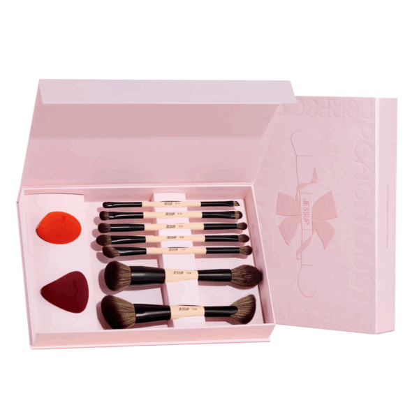 Bộ cọ Jessup x Yaatea Limited Edition Peach Dust 7c + 2 mút