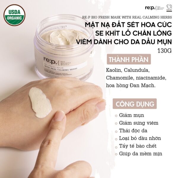 Mặt Nạ đất sét REP Bio Fresh Mask 130g - Image 6
