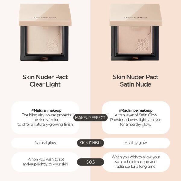 Phấn Nén Jung Saem Mool Skin Nuder Pact - Clear Light - Image 2
