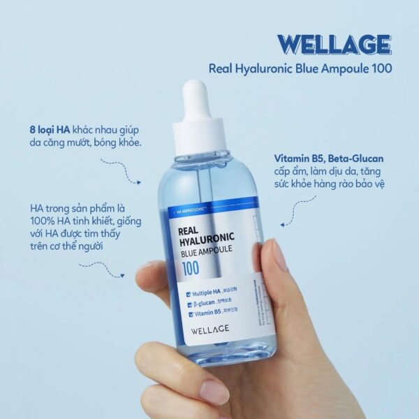 Serum Wellage Real Hyaluronic Blue Ampoule 100 - Image 2