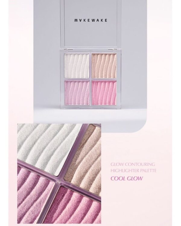 Bảng Highlight 4 Ô WAKEMAKE Glow Palette 7.8G - Image 3