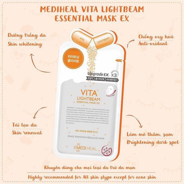Mặt Nạ Mediheal Vita Light Beam Essential Mask EX 5 Miếng - Image 2
