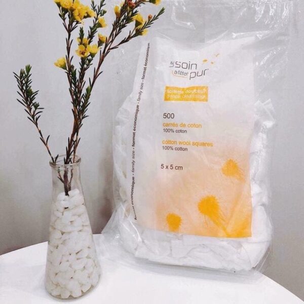 Bông Tẩy Trang Tetra Le Soin Pur 500 Miếng - Image 5