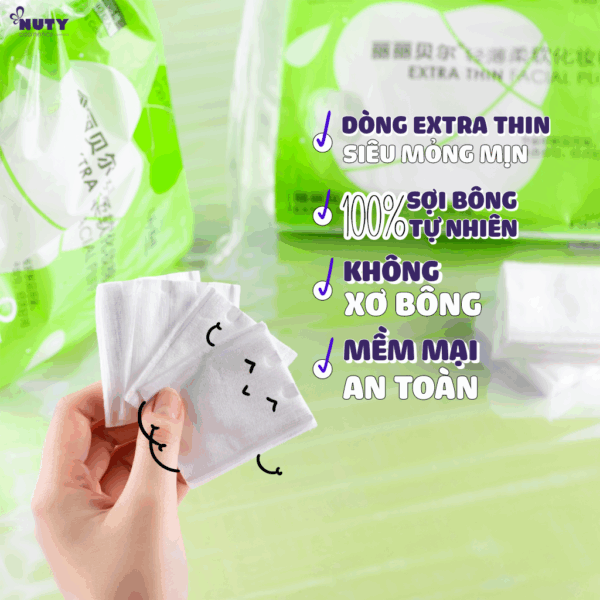 Bông Tẩy Trang Lily Bell Puff Cotton - Image 7