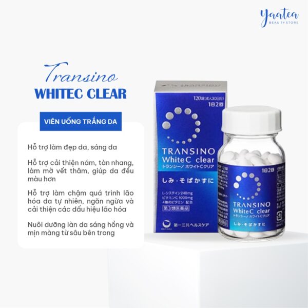 Viên Uống Trắng Da Transino WhiteC Clear 120 viên - Image 2