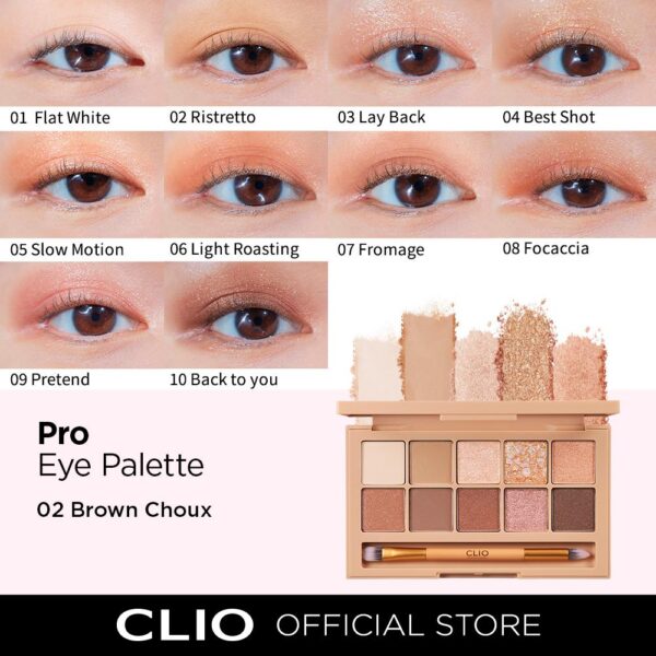 Bảng Phấn Mắt Club Clio Pro Eye Palette 02 Brown Choux - Image 5