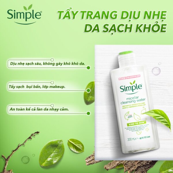 Tẩy trang Simple 200ml - Image 6
