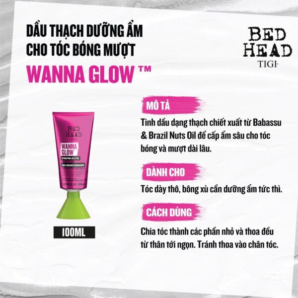 Thạch Dưỡng Ẩm Tóc Bed Head Tigi Wanna Glow 100ml - Image 5