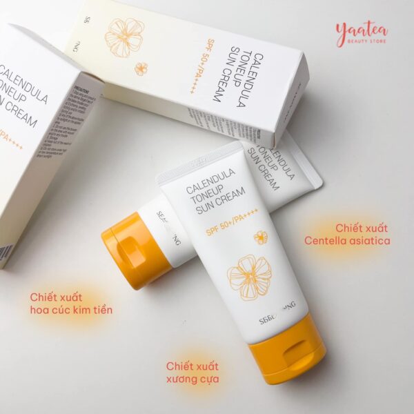 Kem Chống Nắng Seasoning Calendula Toneup Sun Cream SPF50 - Image 3