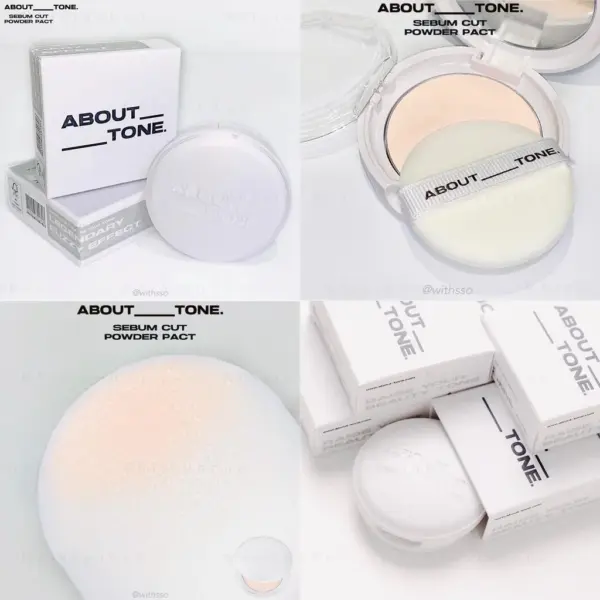 Phấn Phủ About Tone Sebum Cut Powder Pact - Image 6
