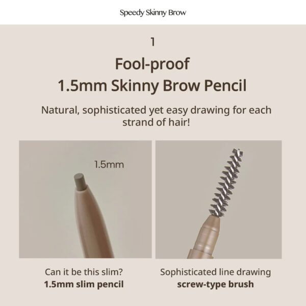 Chì Kẻ Mày 2 Đầu Peripera Speedy Skinny Brow - Image 4