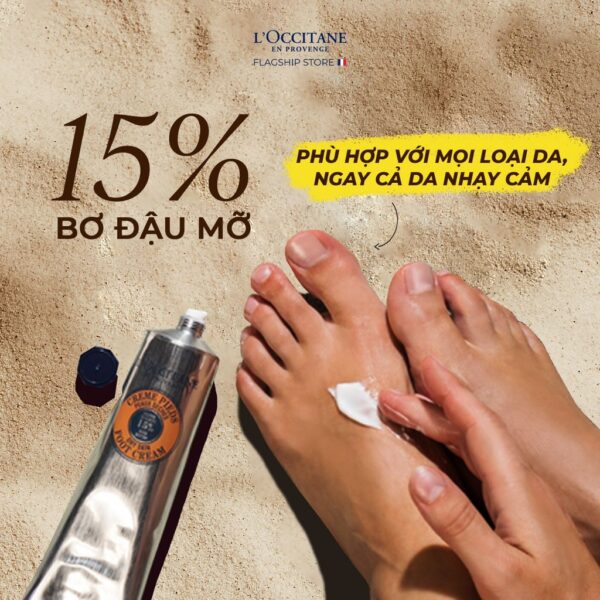 Kem Dưỡng Chân L'Occitane 15% Shea Butter Creme Pieds 150ml - Image 4