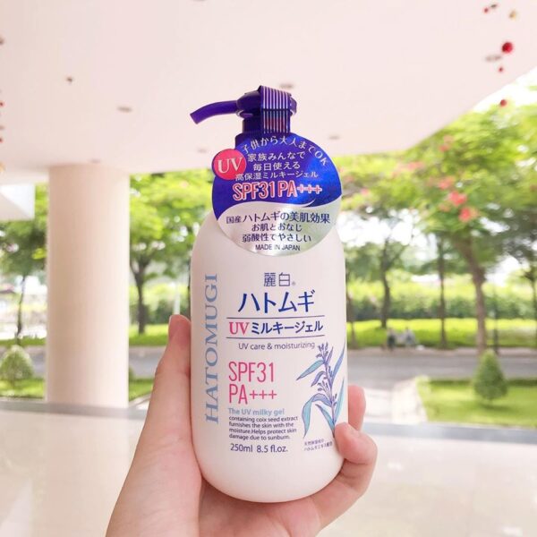 Sữa Dưỡng Thể Chống Nắng Hatomugi Milky Gel SPF31 PA+++ 250ML - Image 2